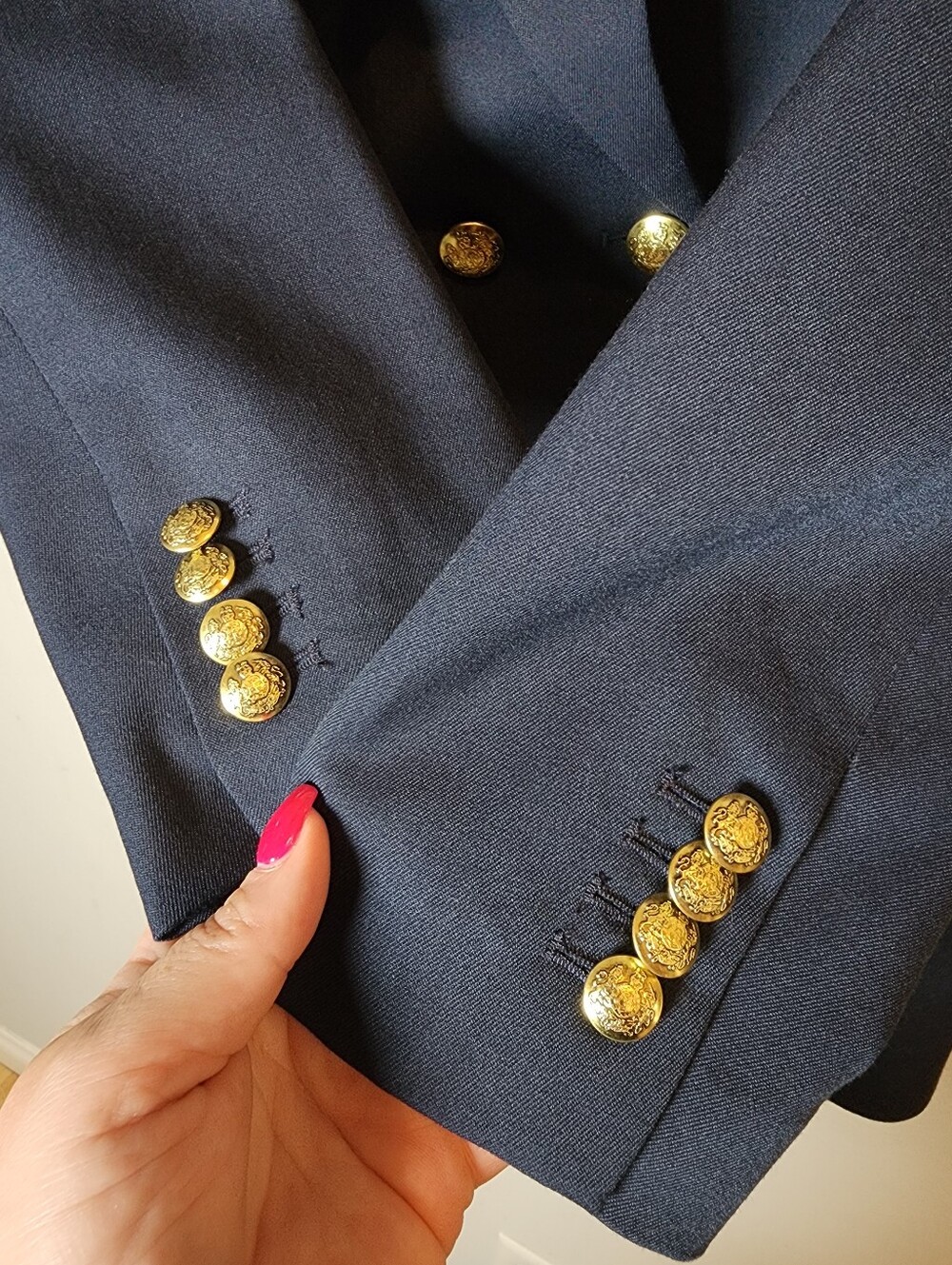 NWT Banana Republic Navy Blue Blazer Jacket Double Breasted Women's Size 16 - Picture 6 of 16